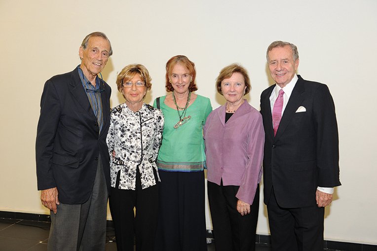 Former Ambassador Frederic Vreeland, Trustee; Mrs. Spiegel; Mrs. Vreeland; Mrs. Pat Hagan, wife of the chairman of the JCU Board; Hon. Frank Guarini